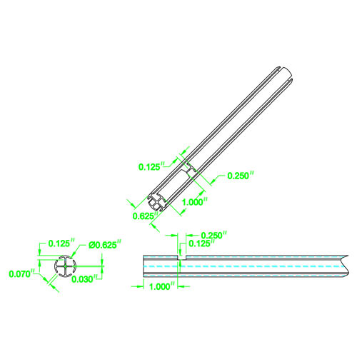 8"-Diameter WQI, Green, 18" Tall